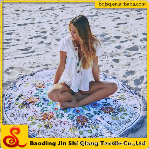 china alibaba wholesale printed microfiber round beach towel for Cheap